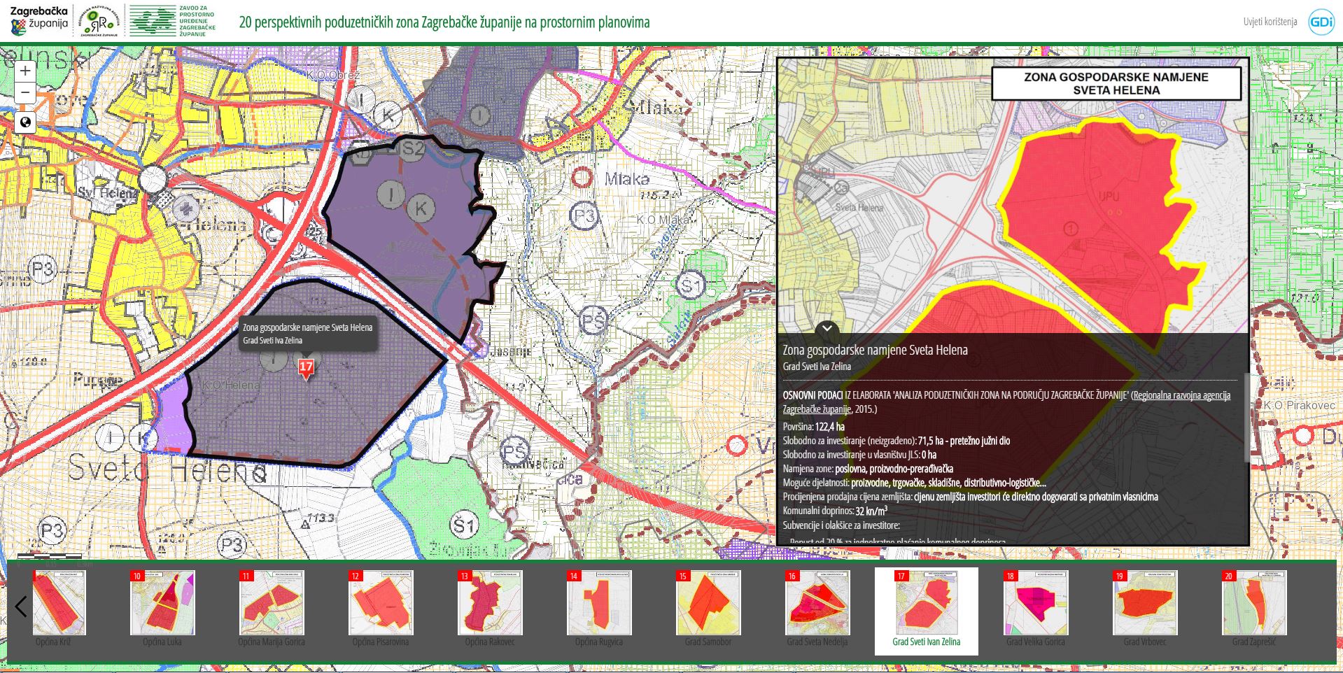 Objavljen WEB-GIS preglednik poduzetničkih zona Zagrebačke županije na prostornim planovima - slika 1