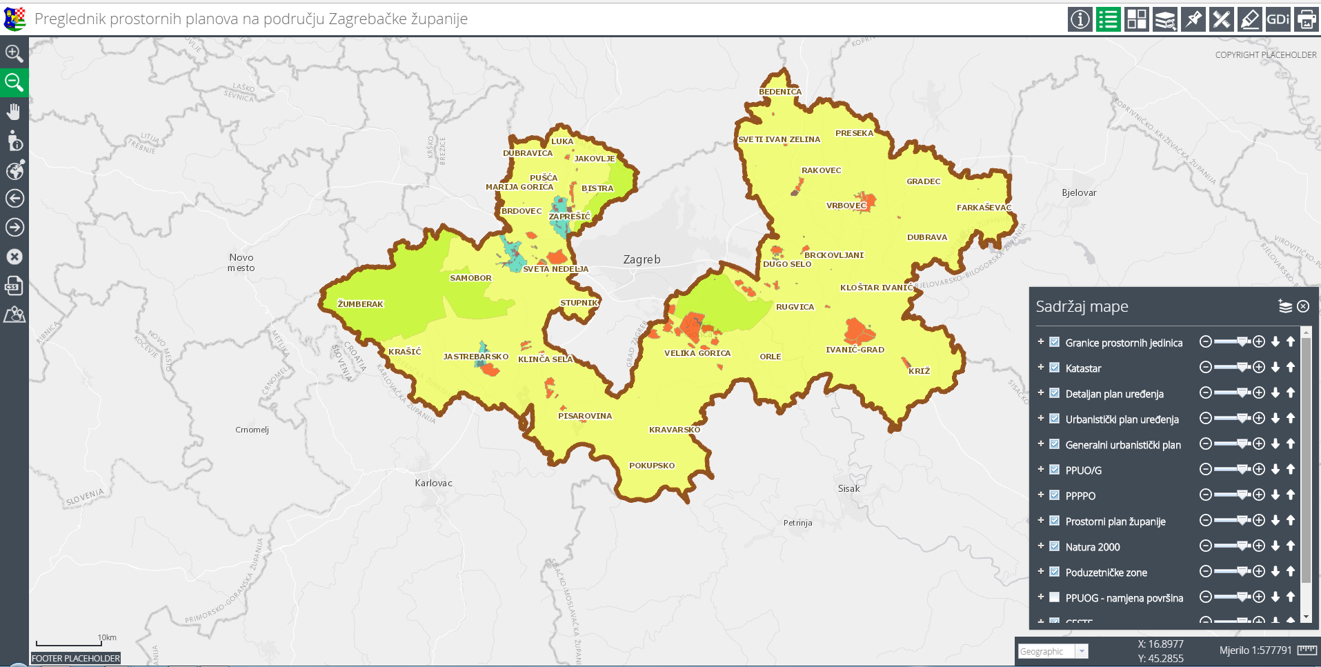 Unaprijeđen WEB GIS preglednik prostornih planova Zagrebačke županije - slika 1