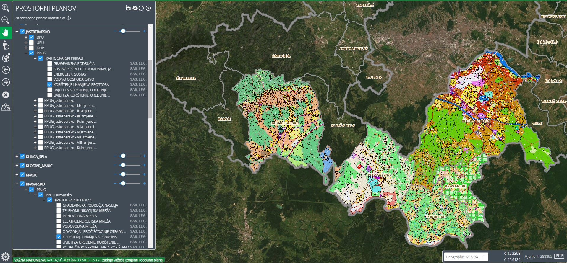 Dovršena 1. faza ažuriranja WEB GIS preglednika prostornih planova - slika 1