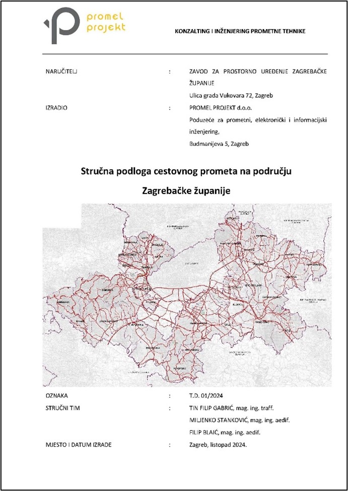 Stručna podloga cestovnog prometa na području Zagrebačke županije - slika 1
