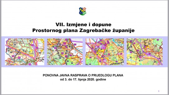 Objavljena ponovna javna rasprava o Prijedlogu VII. Izmjena i dopuna Prostornog plana Županije