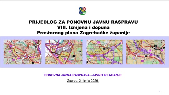 Objavljena Ponovna javna rasprava o Prijedlogu VIII. Izmjena i dopuna Prostornog plana Zagrebačke županije